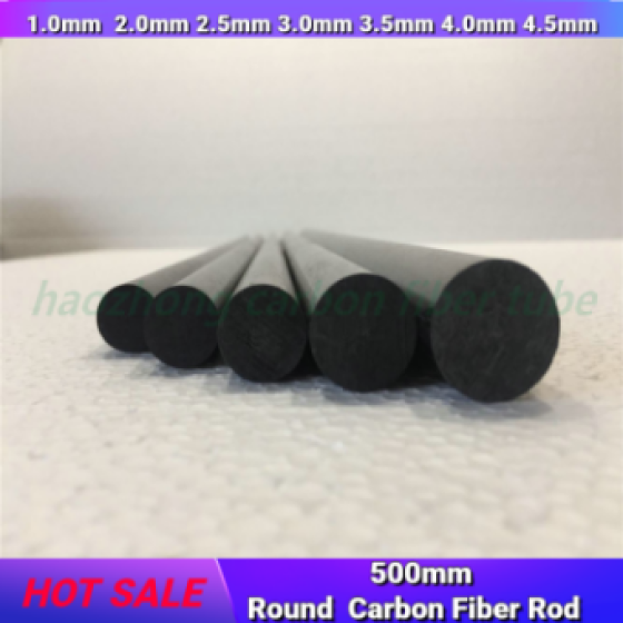 1-10pcs Carbon Fiber Rod 6 6.5 7.5 8.5 9 10 11 12 15 16-20mm x500mm